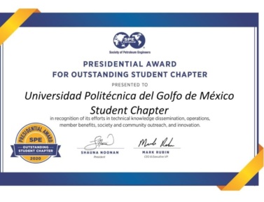 Reconocimiento internacional otorgado al Capítulo Estudiantil de la UPGM